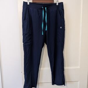 Figs Scrubs L FreeX Yola Skinny Lined Scrub Pant Navy Blue Petite Length